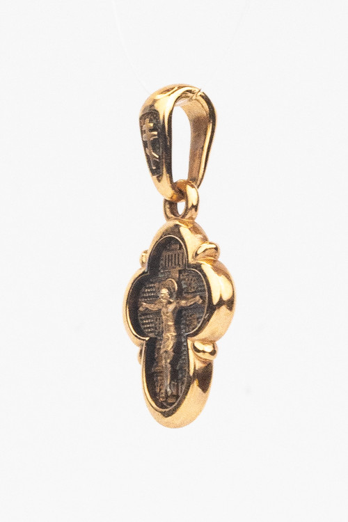 Крест из красного золота 585 пробы