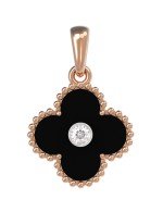 Подвеска из золота c бриллиантами и ониксом