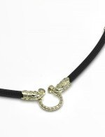 Шнурок шёлковый из зелёного золота c шёлковым шнурком