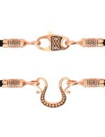 Шнурок шёлковый из золота c шёлковым шнурком