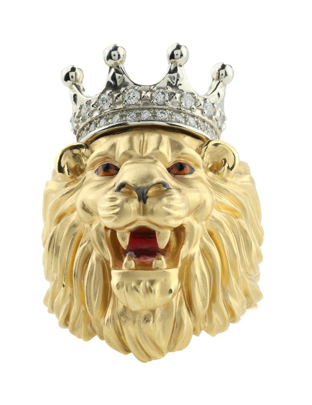 Кольцо из лимонного золота c эмалью и бриллиантами