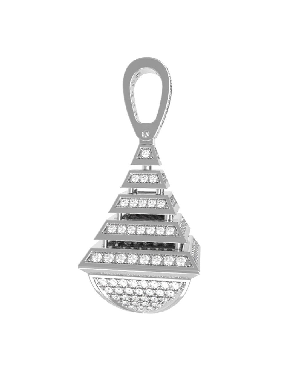 Подвеска из белого золота c бриллиантами