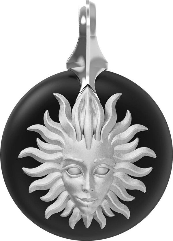 Подвеска из белого золота 585 пробы c ониксом