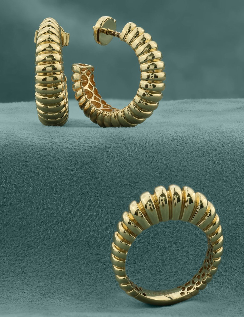 Серьги из лимонного золота