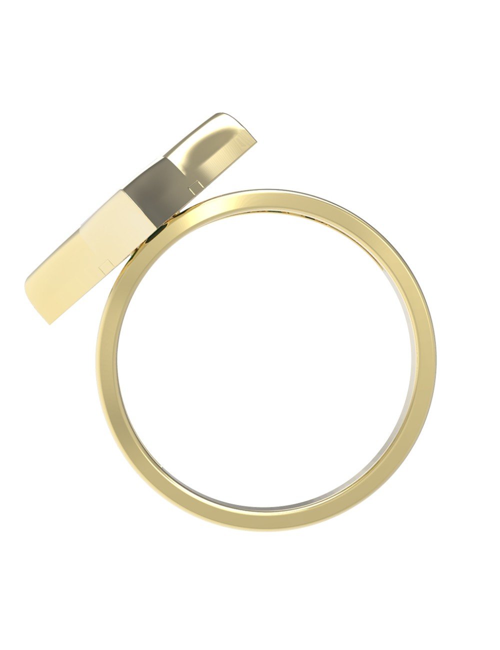 Кольцо из лимонного золота c ониксом