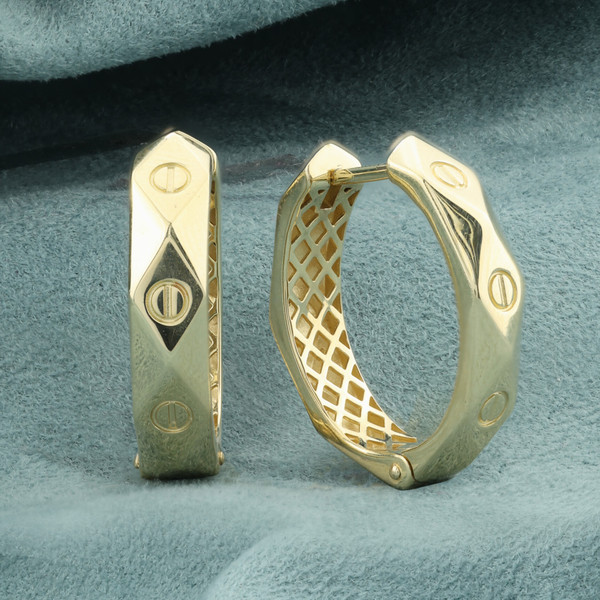 Серьги из лимонного золота 585 пробы