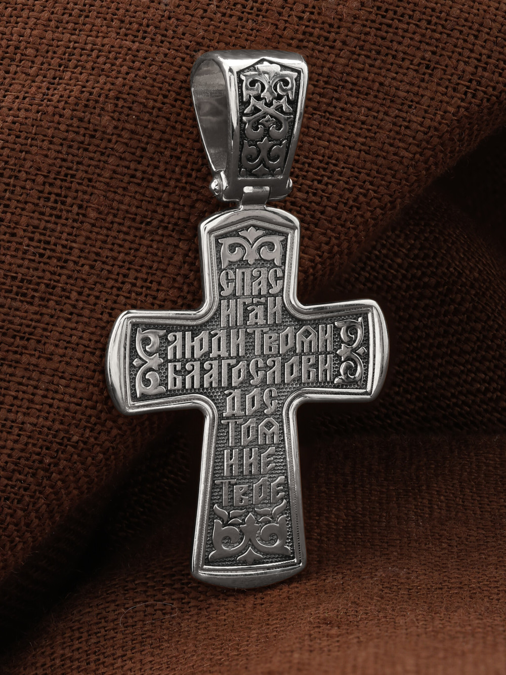 Крест из белого золота 585 пробы