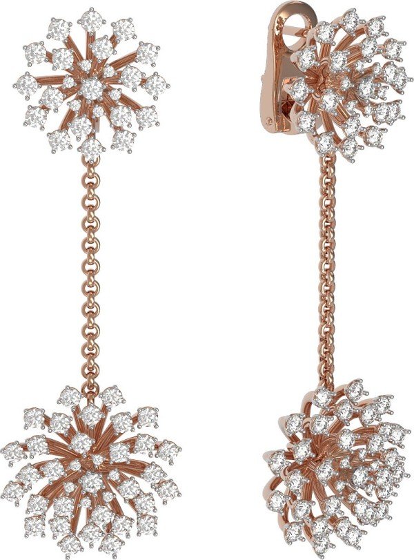 Серьги из золота c бриллиантами