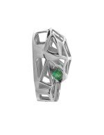 Подвеска из белого золота c изумрудом