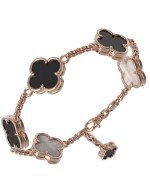 Браслет из золота c ониксом и перламутром