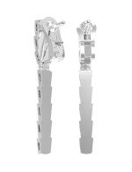 Серьги из белого золота c ониксом