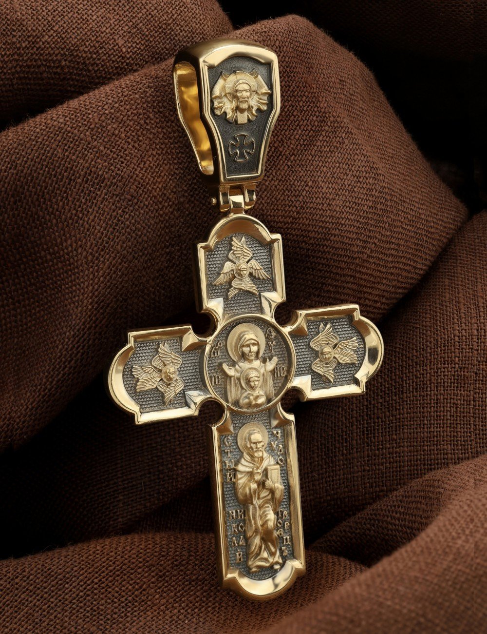 Крест из лимонного золота