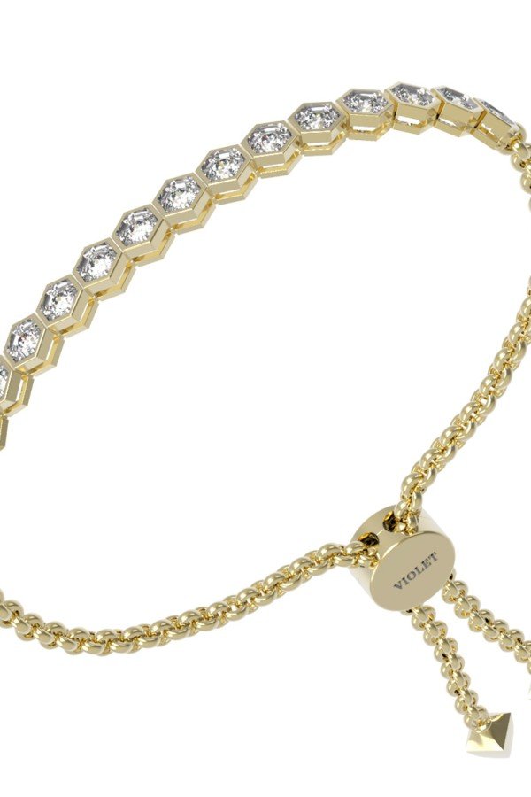 Браслет из лимонного золота c бриллиантами