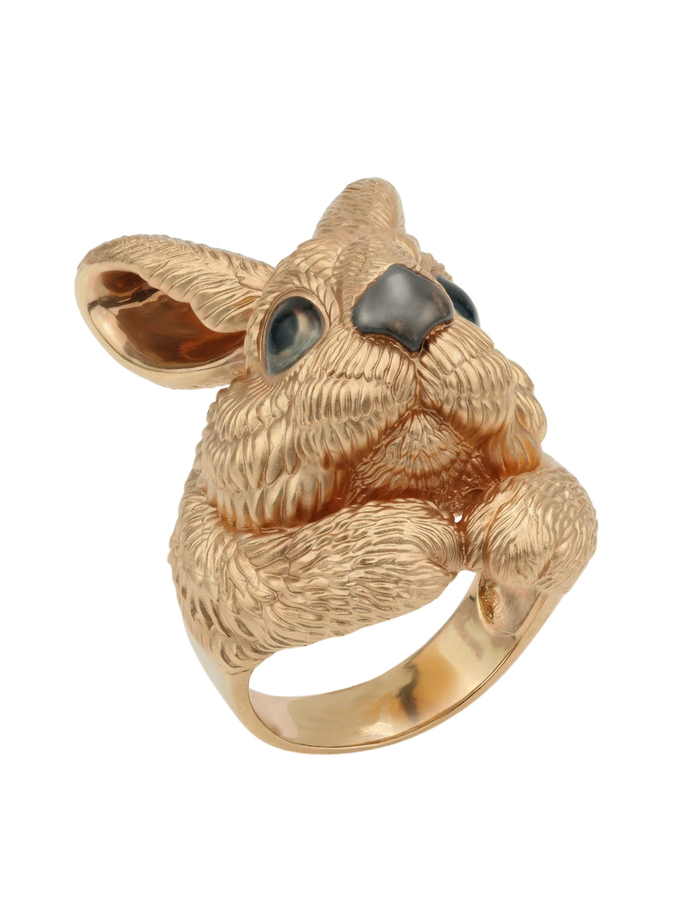 Кольцо из красного золота 585 пробы c эмалью