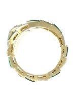 Кольцо из лимонного золота c бриллиантами и малахитом