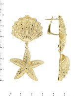 Серьги из лимонного золота 585 пробы