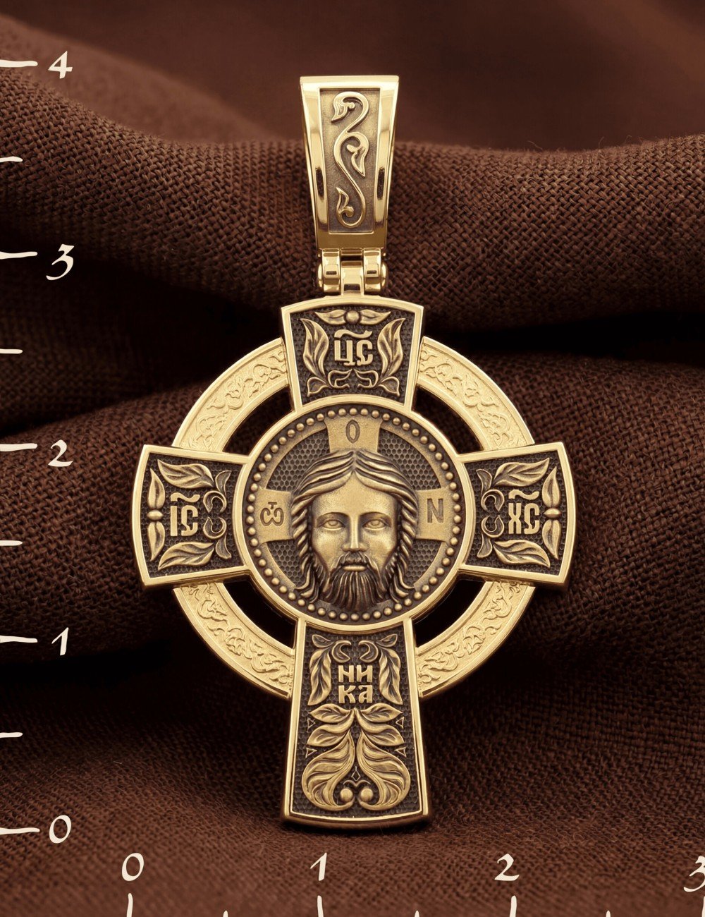 Крест из лимонного золота