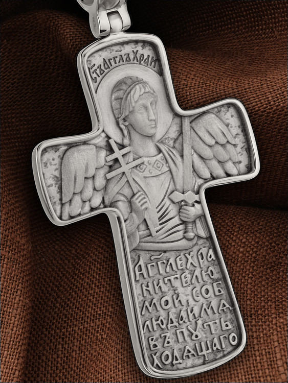 Крест из белого золота 585 пробы