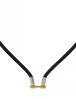 Шнурок шёлковый из лимонного золота c шёлковым шнурком