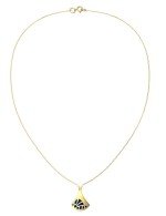 Колье из лимонного золота c бриллиантами и лазуритом