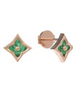 Серьги из золота c малахитом