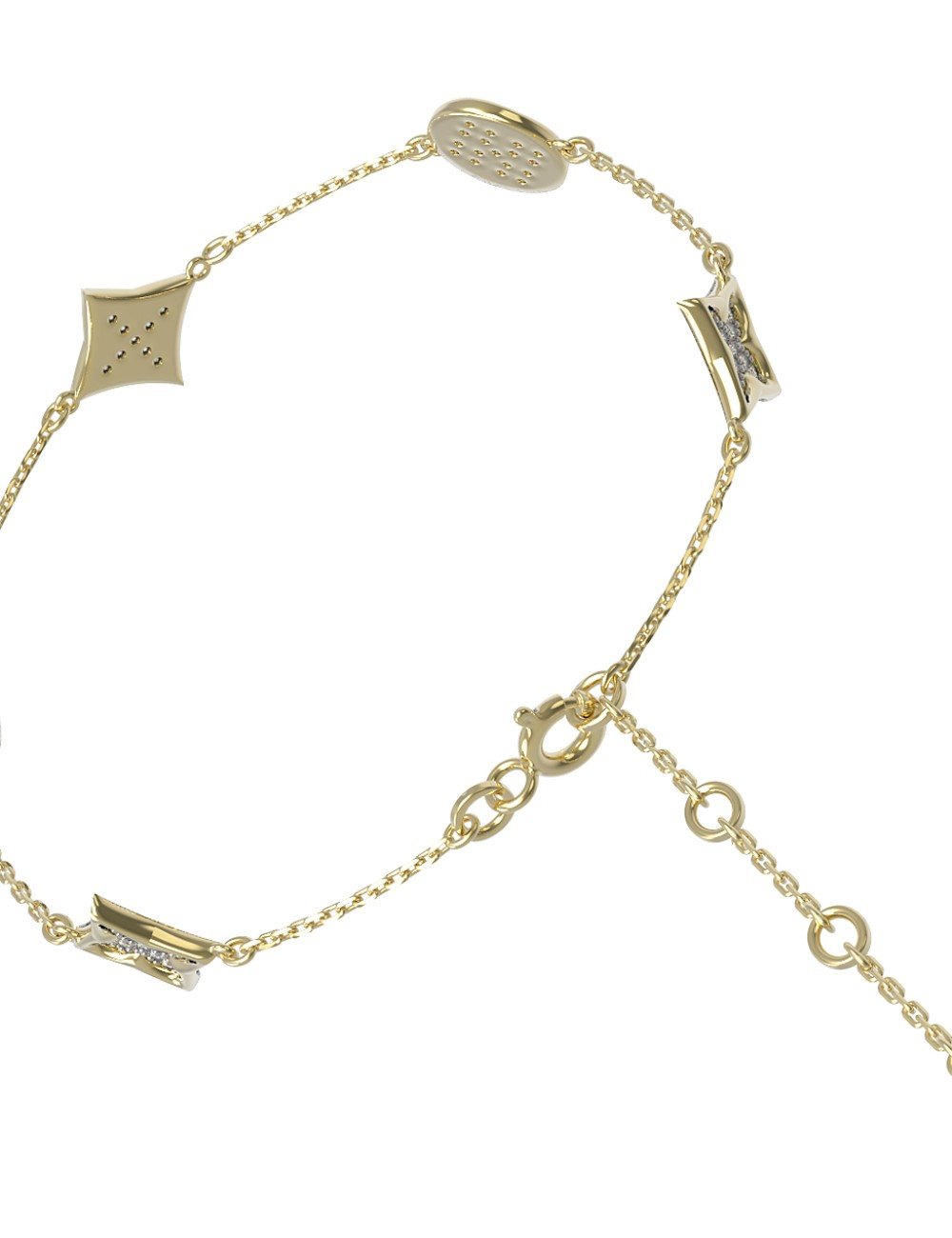 Браслет из лимонного золота c бриллиантами