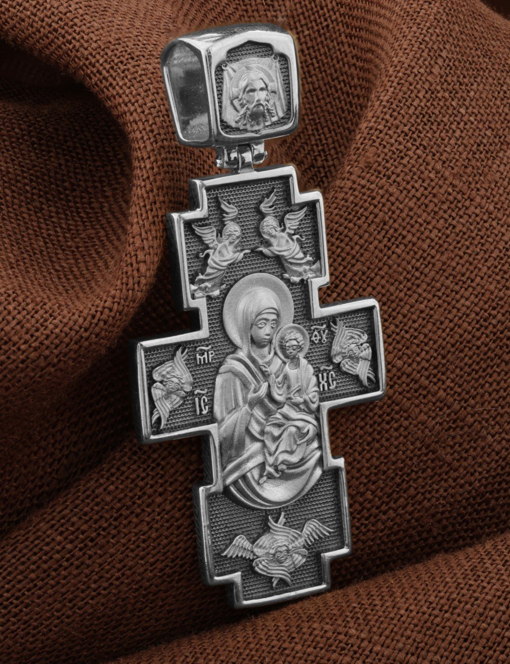 Крест из белого золота