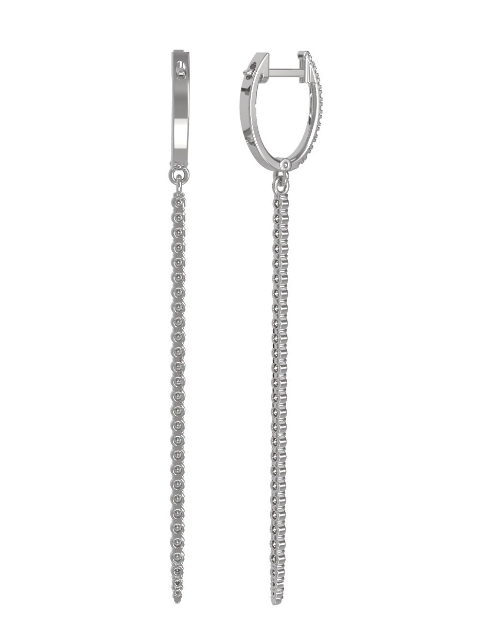 Серьги из белого золота c бриллиантами