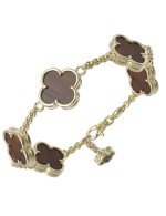 Браслет из лимонного золота c тигровым глазом