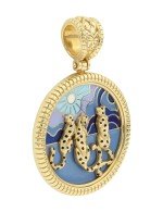 Подвеска из лимонного золота c эмалью