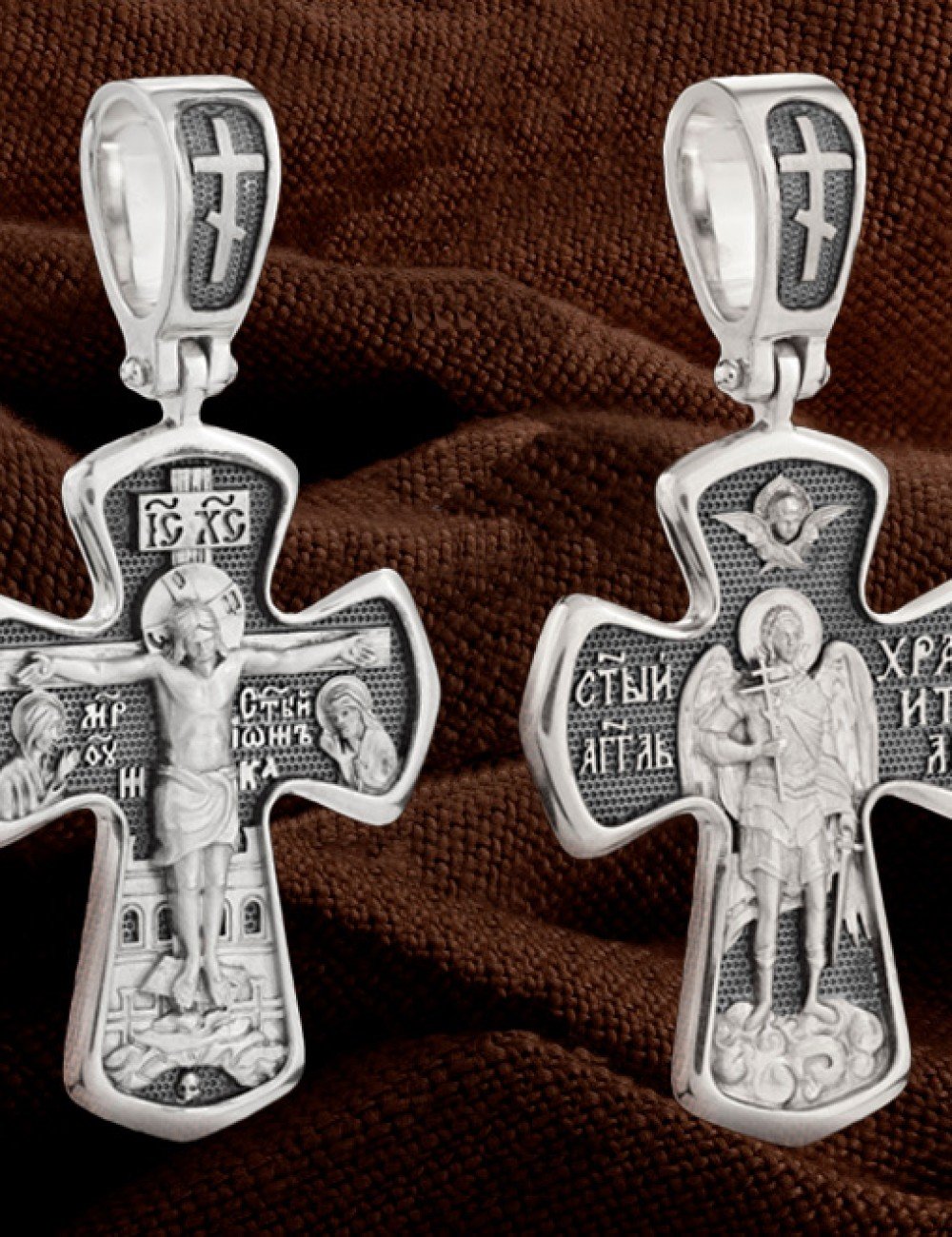 Крест из белого золота