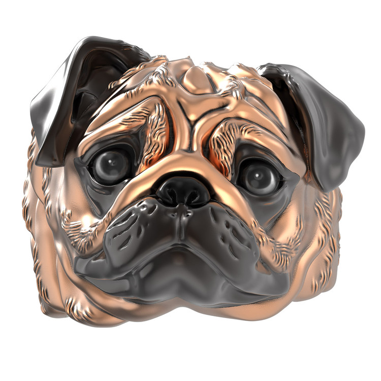 Кольцо из красного золота 585 пробы c эмалью