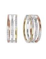 Серьги из белого золота c бриллиантами