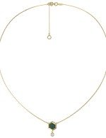 Колье из лимонного золота c бриллиантами и малахитом