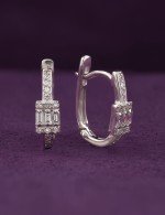 Серьги из белого золота c бриллиантами