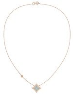 Колье из золота c бриллиантами и бирюзой