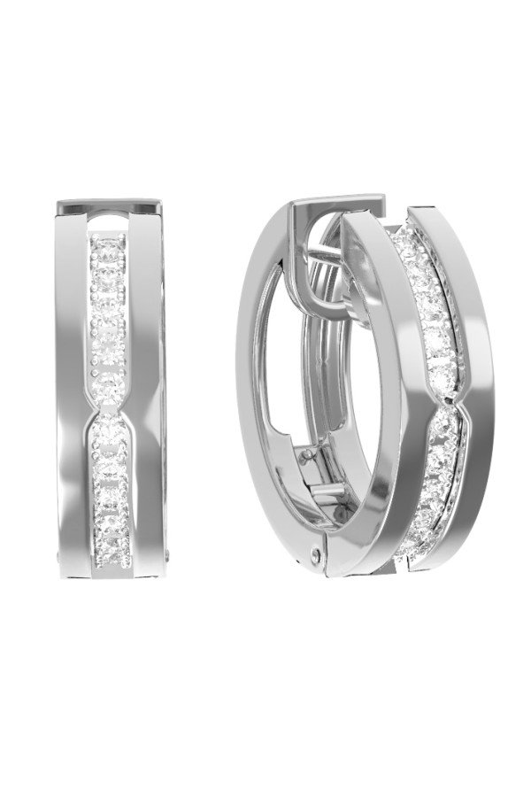 Серьги из белого золота c бриллиантами