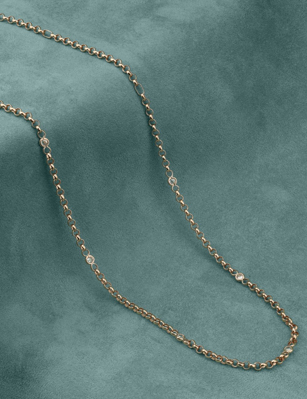 Цепь из золота c фианитом