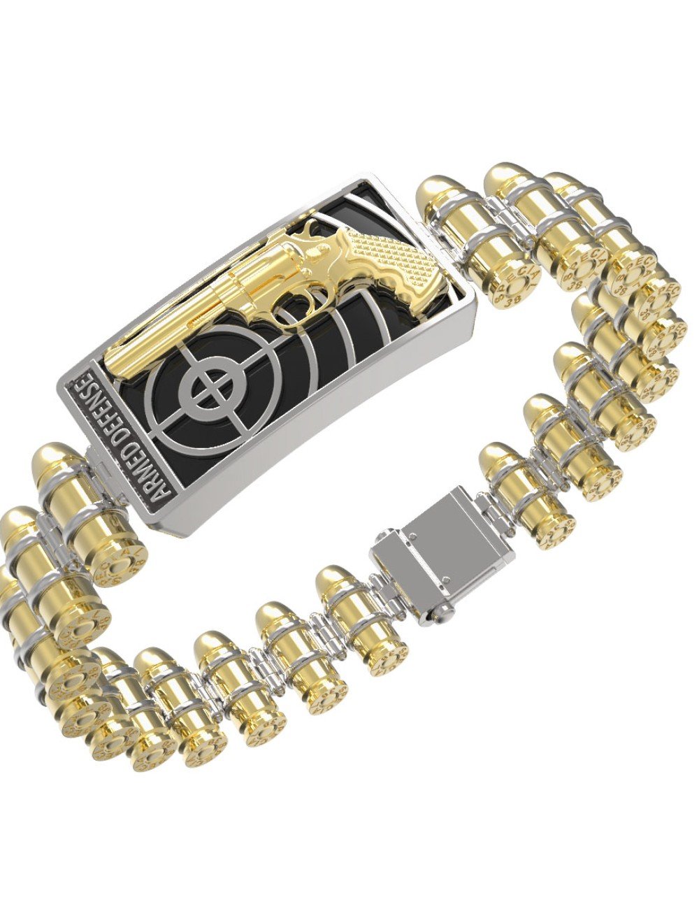 Браслет из лимонного золота c ониксом