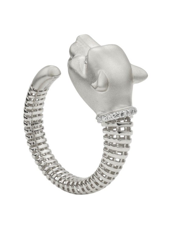 Кольцо из белого золота 585 пробы c бриллиантами