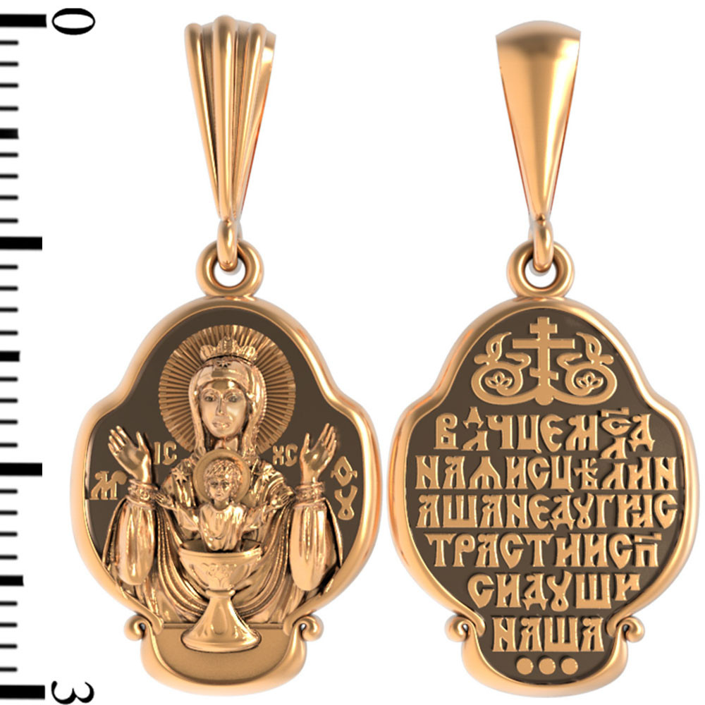 Образок из красного золота 585 пробы