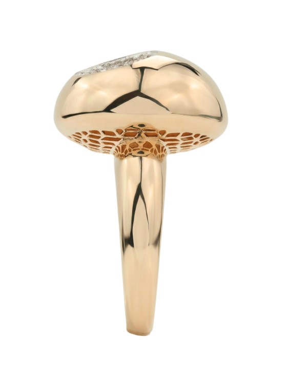 Кольцо из красного золота 585 пробы c бриллиантами