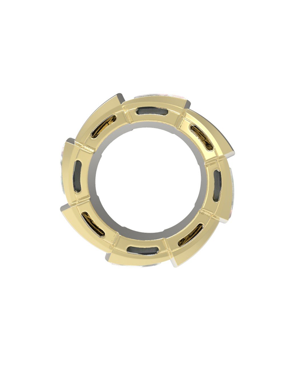 Подвеска из лимонного золота c перламутром