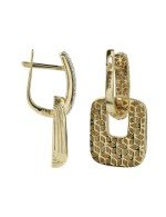 Серьги из лимонного золота c бриллиантами