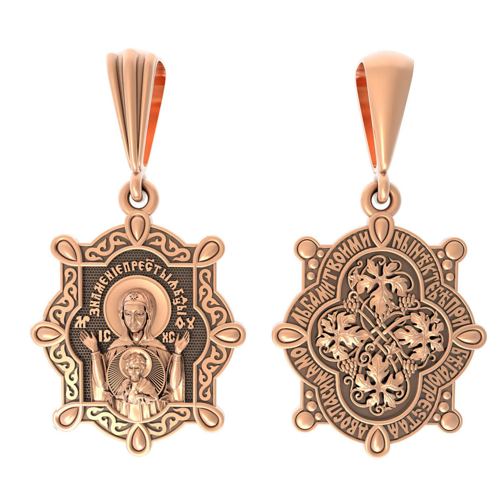 Образок из красного золота 585 пробы