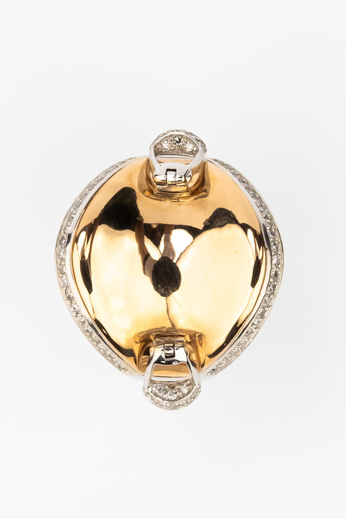 Кольцо из белого золота 585 пробы c бриллиантами