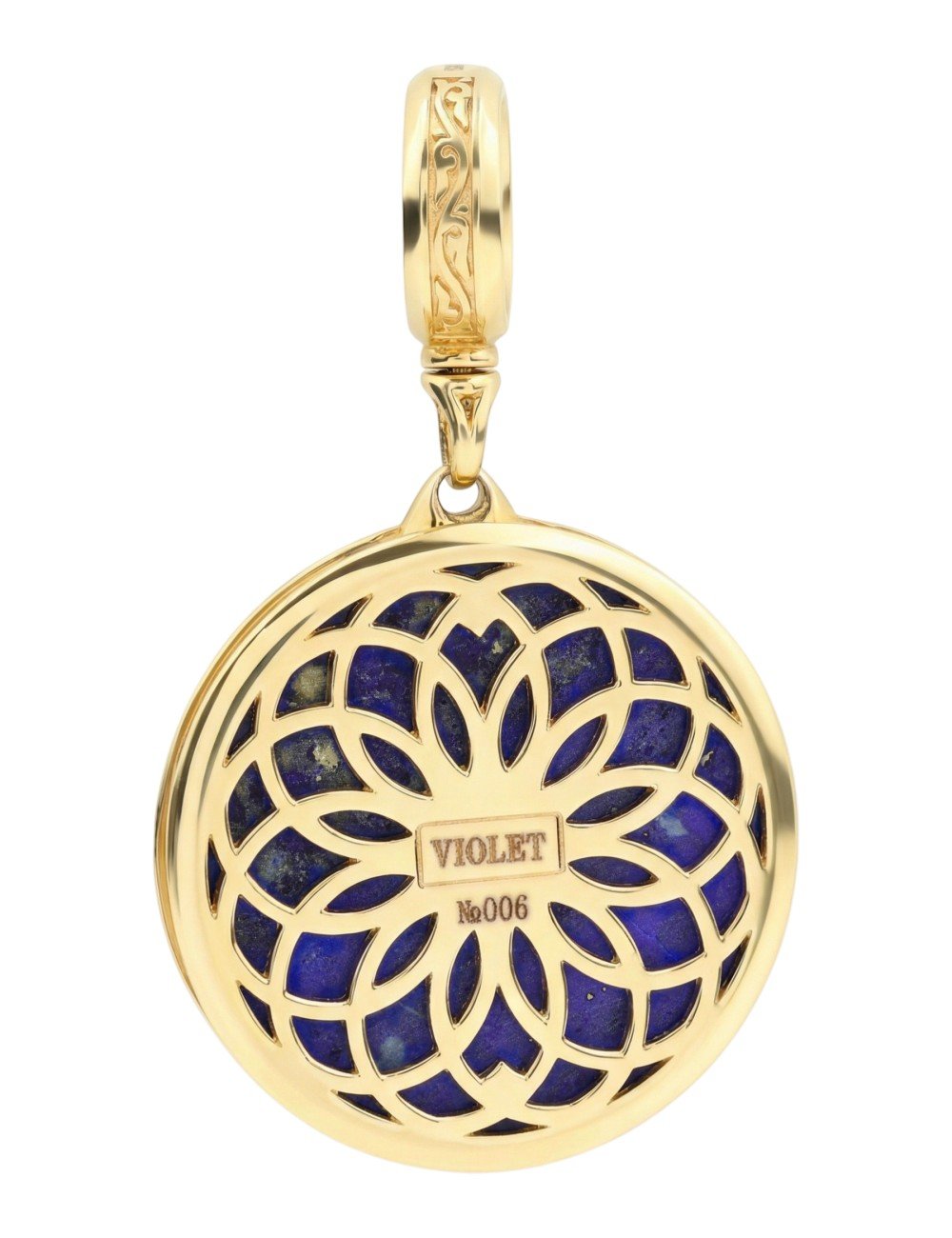 Подвеска из лимонного золота c лазуритом