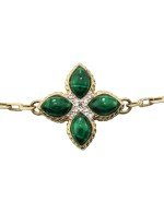 Браслет из лимонного золота c бриллиантами и малахитом