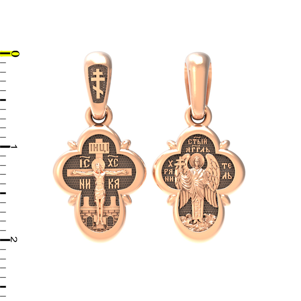 Крест из красного золота 585 пробы