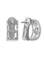 Серьги из белого золота c бриллиантами